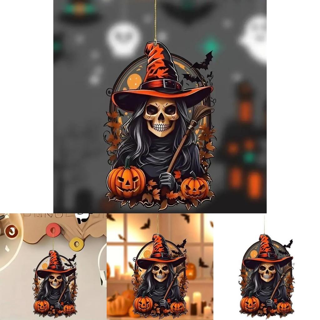 Car Decor Acrylic Pumpkin Pendant For Halloween Party Vehicle Ornament