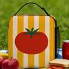 Tomato Lunch Bag Portable Zipper Lunch Box Unisex Office Print Cooler Bag Fashion Oxford Tote Food Bags