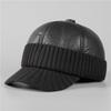 Winter Warm Hat Men's Winter Fleece Ear Protector Cap Cap Leather Hat Cold-proof Baseball Cap