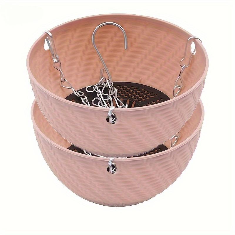 2pcsHanging Flower Pots and Hanging Pots On Outdoor Garden Balconies. Suitable for Indoor and Outdoor Green Plants