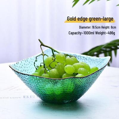 Ruhan Hammered Glass Fruit & Snack Plate