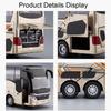 1:30 Business Bus Model Toy Car Metal Die-cast Music Light Doors Opened Long-distance Single-layer Truck Models Holiday Gifts