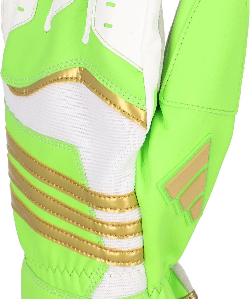 adidas Baseball Baserunning Size 51 Sliding Lime x White LBG704 Gloves, Glove, (4211), Medium,