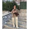 Womens Fleece Jacket Solid Color Lapel Long Sleeve Casual Cotton Coat Fall 2025