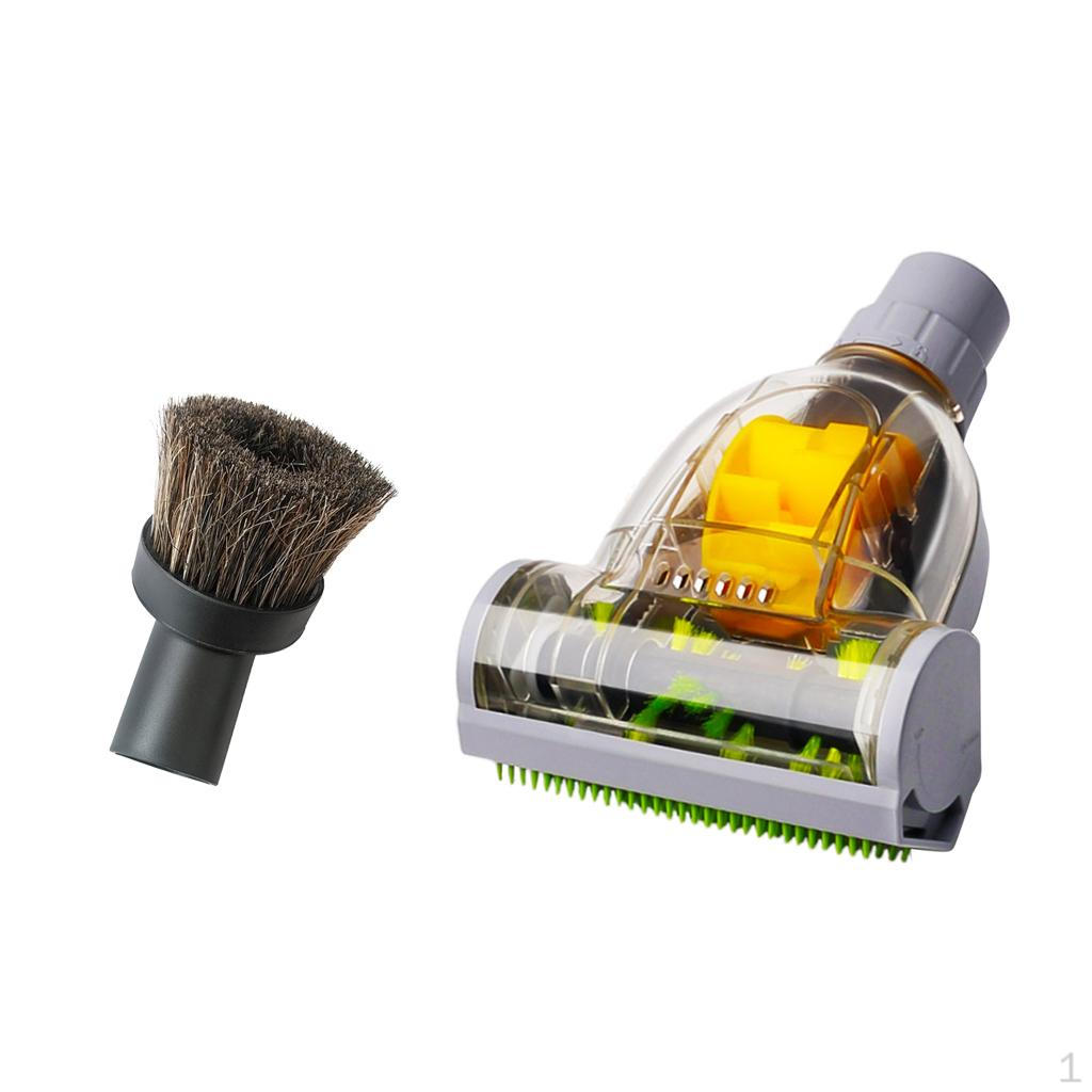 

Set of 2, Horse Hair Round Dusting Brush Dust Tool Attachment for Vacuum Cleaner 32mm, with