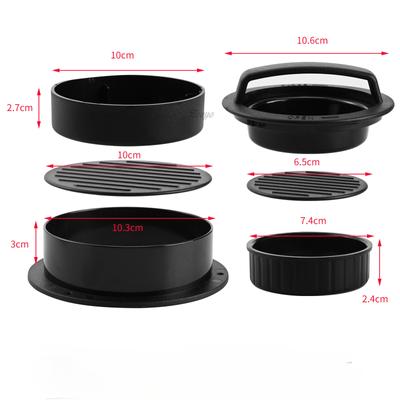 Plastic Round Patty Press Manual Hamburger Press with 100 Pcs Oil Paper Burger Mold Meat Press Tool Kitchen Gadgets and Tools