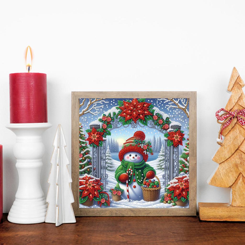 Snowman 5D DIY Diamond Art Painting Kits for Home Wall Decoration Diamond Art Kits Crystal Rhinestones Diamond Painting 30x30cm