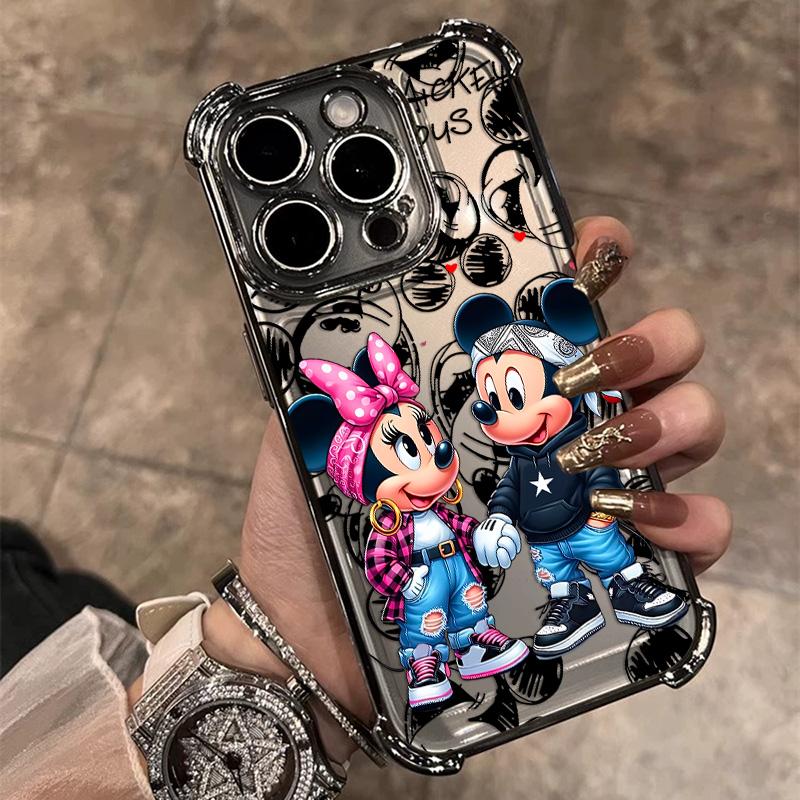 Cool Minnies M-Mickey Plating Phone Case For Samsung A37 A57 A07 A36 A16 A06 A35 A55 A25 A26 A15 A54 A34 A24 A14 A05 A04 4G 5G