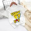 2026 Kids ShortSleeved Cartoon Printed Pikachu Game New Style TShirt Boys and Girls Casual Shirt for Leisure UseSportsShirt
