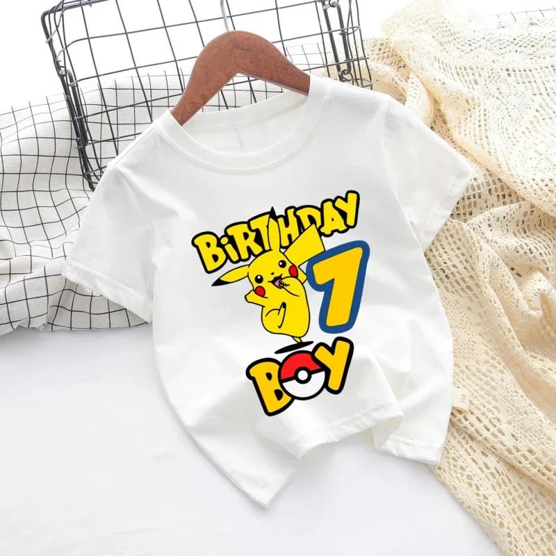 2026 Kids ShortSleeved Cartoon Printed Pikachu Game New Style TShirt Boys and Girls Casual Shirt for Leisure UseSportsShirt