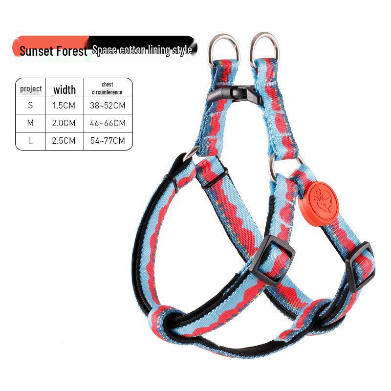 Compact Adjustable Dog Harness and Leash: Durable, Comfortable, Polyester, Convenient for Walking