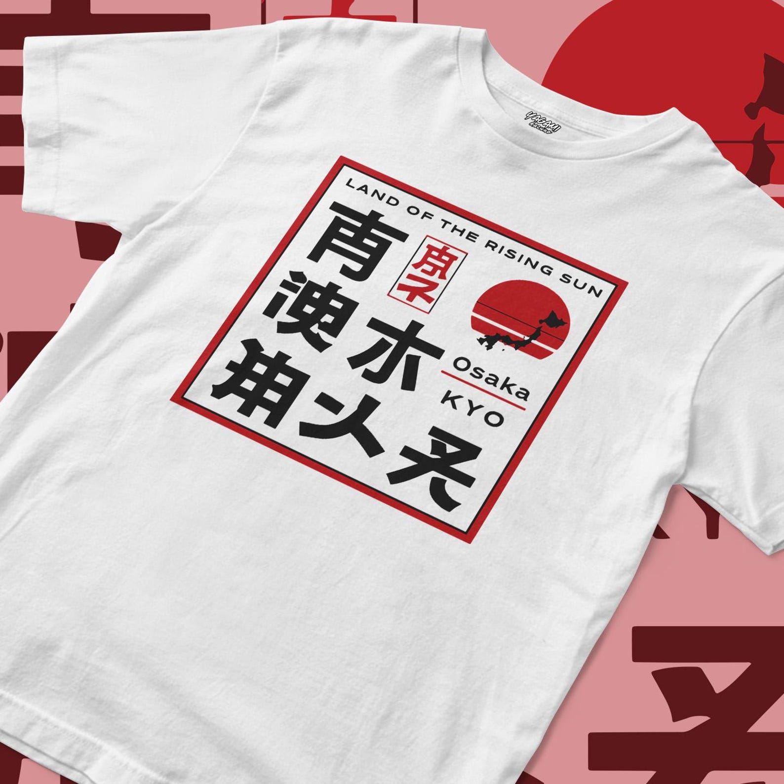 Rising Sun Japan T-Shirt | Osaka Kyo Graphic Tee 4XL