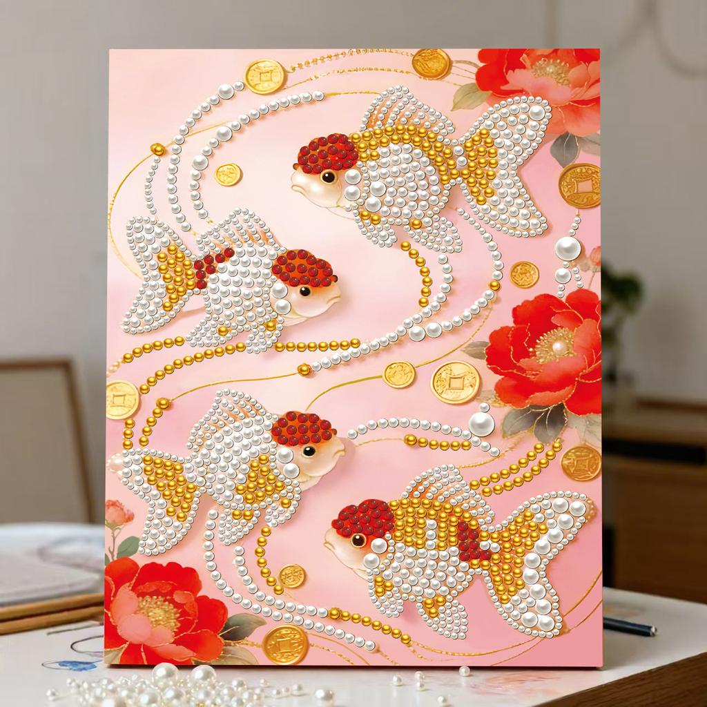 Sunflower Pearl Painting Diy Self-Adhesive Pearl Rose Flower Animal Table Decorative Painting For Friends And Girlfriends Gifts