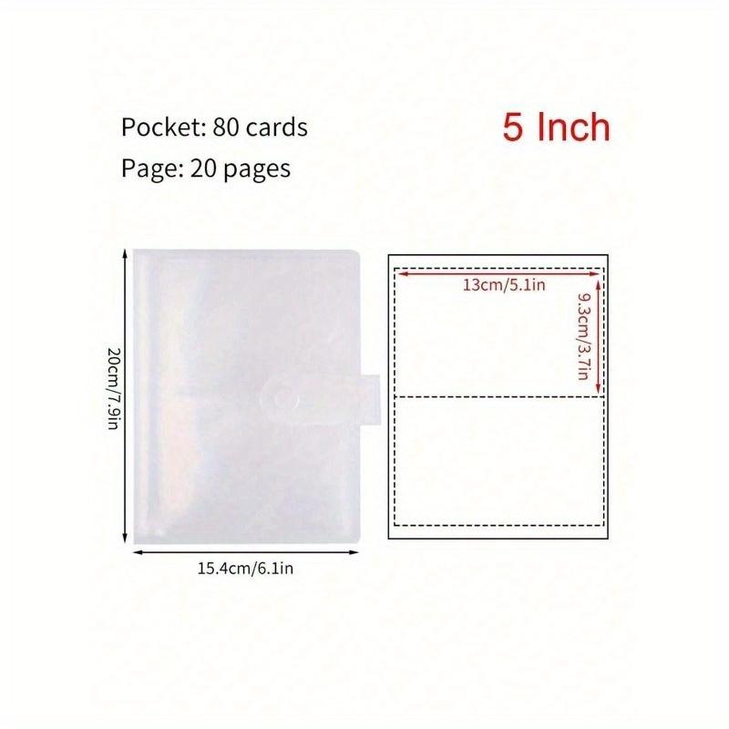 3/4/5/6 Inch 80/160 Slots Transparent Photo Album Idol Photocard Holder Idol Star Card Collect Book Creative Photo Albums Picture Card Holder