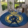Al-Nassr FC Runder Teppich, Teppich für Wohnzimmer Schlafzimmer Sofa Spielzimmer Dekoration, Rutschfeste Fußmatte