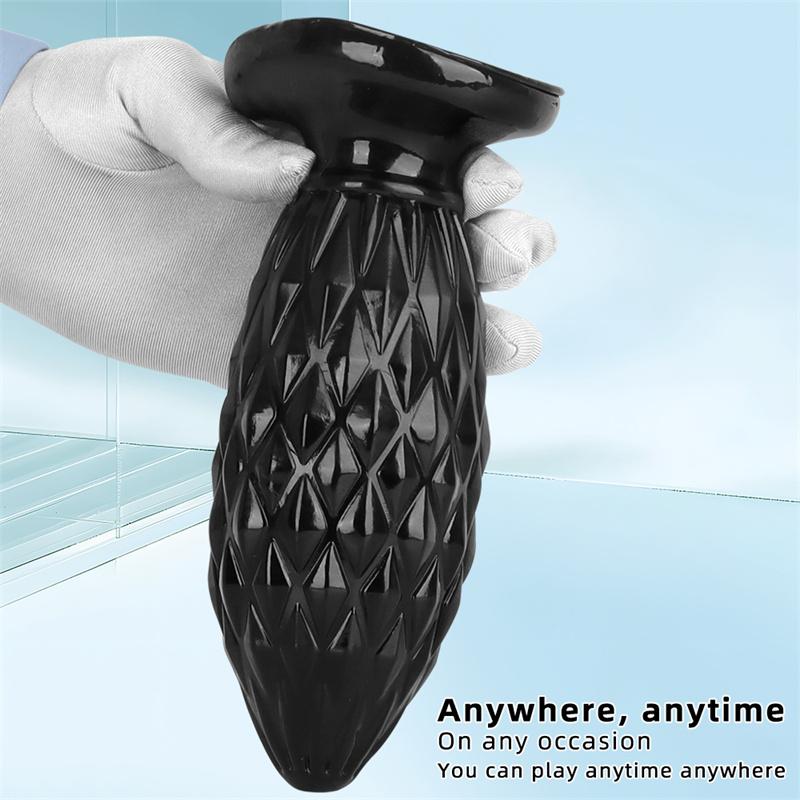 Super Large Black Stimulating Soft Anal Plug Suction Cup Anal Sex Supplies Adult Toys