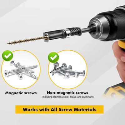 Spring-Loaded Screw Holder Bit Wear Resist Anti-Drop Screwdriver Bit Universal Screw Retaining Tool for Electricians Mechanics