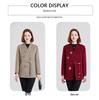 Mom's Embroidered Double-Faced Cashmere V-Neck Short Coat for Middle-Aged and Elderly Women - Autumn/Winter Fashion
