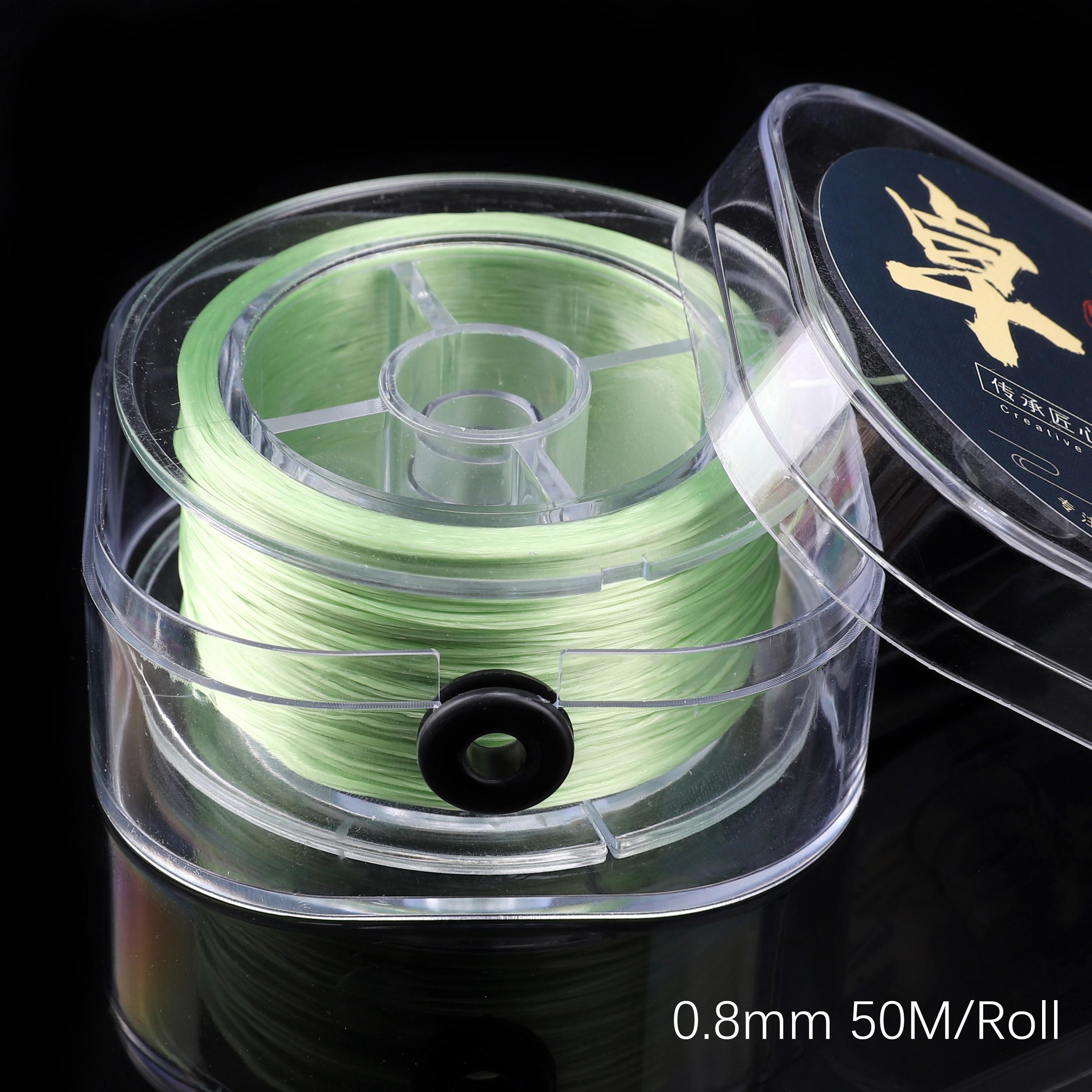 

50-100 метров Эластичная нить Круглая Кристальная нить Нейлоновая Резиновая Эластичная нить для изготовления ювелирных изделий Бисероплетения Браслетов 0.8mm 50meter зелёный