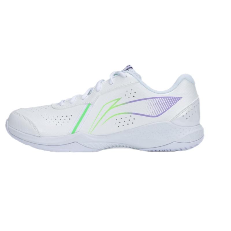 New LiNing Badminton Series Shock Absorbers Slip Resistant Breathable Low Top Badminton Shoes Unisex White AYTS020-11