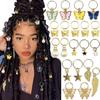 20pcs, Colorful butterfly set, electroplated gold hair accessories and headwear, DIY pendant combination, alloy pendant