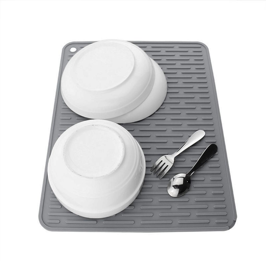 Dish Drying Mat Flexible Cups Plates Draining Tableware Dishware Forks Anti-slip Reusable Hanging Table Dinnerware Pad