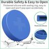 Round Shape Pill Organizer Silicone Supplement Organizer  Vitamin Cod Liver Oil Storage