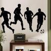 World Cup Football Player Silhouette Electrostatic Window Stickers for Event Decor