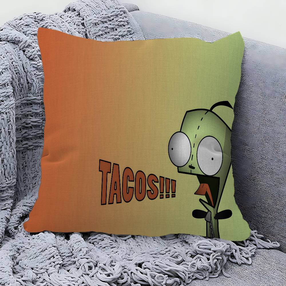 LInvader Zim Cartoon Lucky Dragon pillow cover sofa cushion cover home room decoration children gift