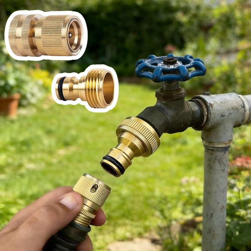 Female/MaleThread Garden Hose Connector 3/4 Inch Thread Tap Connector Outdoor Lawn