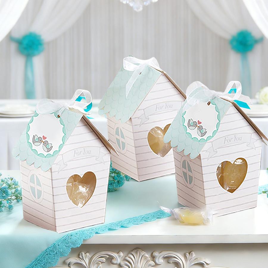 

10Pcs Mini Love Nest Bird House Wedding Favor Boxes, Gift Containers for Bridal, Baby Shower Engagement Party Wedding Supplies різнокольоровий