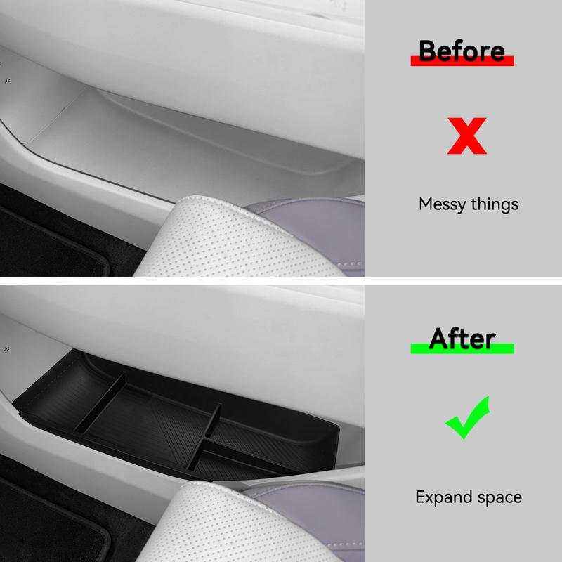 Smabee for MG4 / MG4 EV URBAN 2025 2026 TPECenter Console Lower Storage Tray ert Anti-slip Car Interior Accessories Black