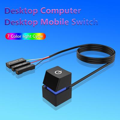 2m LED-Licht Desktop-Computer-Motherboard Externer Schalterknopf Verlängerungskabel für Home-Office-Café-Zubehör