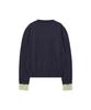Waikei Striped Roll-Up Cardigan Navy