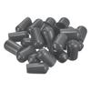 50pcs Rubber End Caps 5.5mm (1/4") ID Vinyl PVC Round Tube Bolt Cap Cover Screw Thread Protector Dark Gray