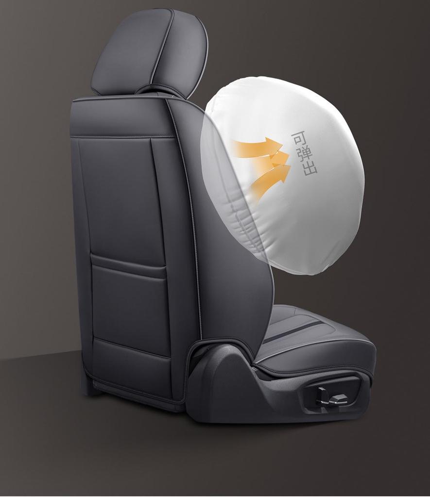 Full Leather Backrest Seat Cushion for Cars - Customizable, Full Surround, and Separate Type