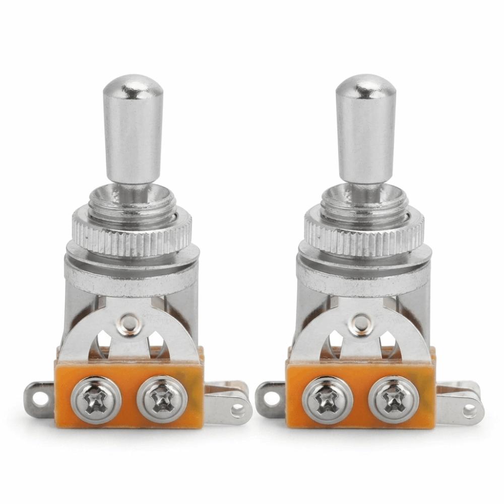 2PCS Metal + Electron 3 Way Pickup Selector Compact Electric Guitar Switch LP Electric Guitar