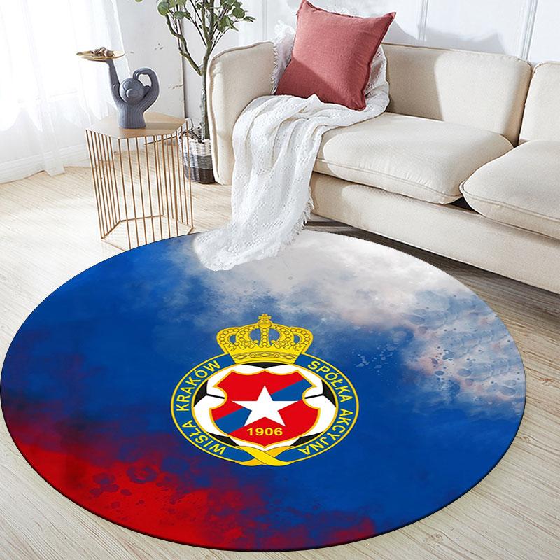 Red Star Belgrade,Round Area Rug,Carpet Rug for Living Room Bedroom Sofa Playroom Decor,Non-slip Floor Mat