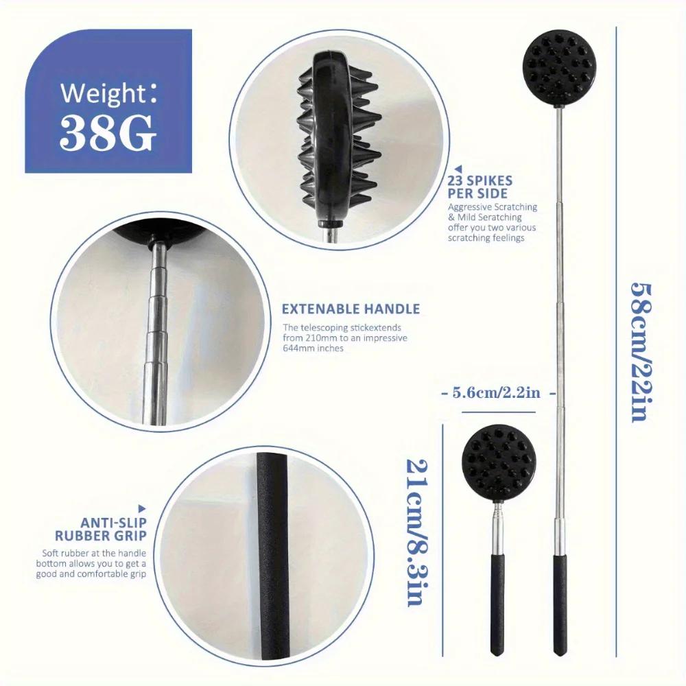23-Teeth Super Large Extendable Back Scratcher Deep Back Scratcher for Men Women Birthday Gift Back Massager Point Massage Stick