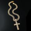 Ten Full Diamond Pendant Cuban Chain, Hip-hop Diamond-set European and American Personalized Necklace.