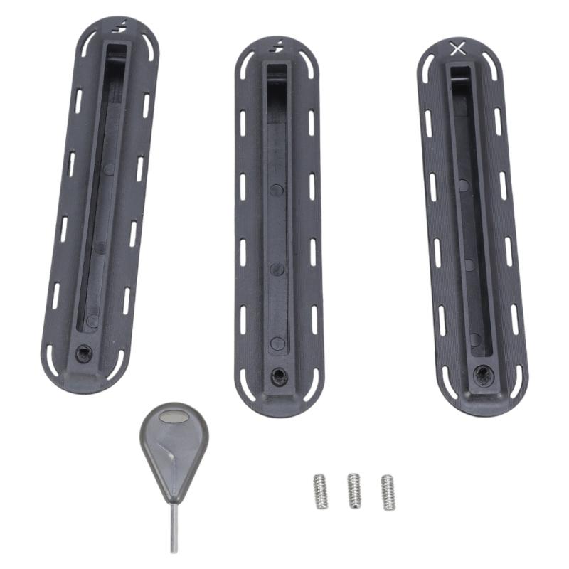 3Pcs/Set Single Fin Box Surfboard Fin Box Replacement Set with Screws Key, Surfing Screw Surfboard Surfs Fin Plugs Set