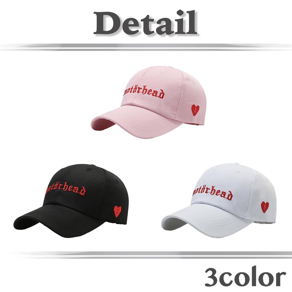 Embroidered Heart Design Free Casual CZ803 [White Fang] Hat, Size, Sports, Cap, Men's, Women's, (Black)