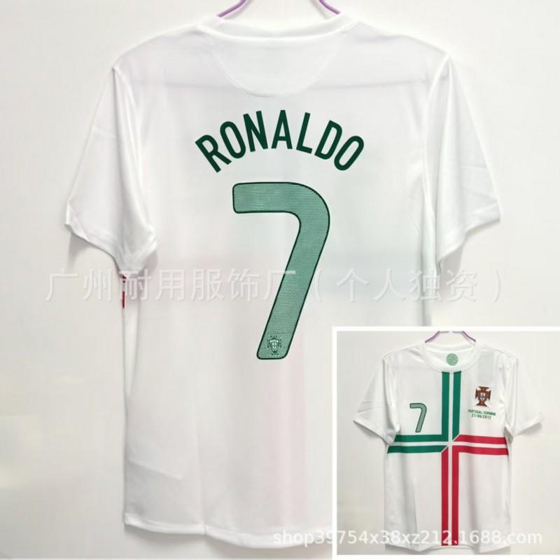 Retro Portugal Jerseys Commemorative Version No. 7 17 C Ronaldo Football Uniform Classic