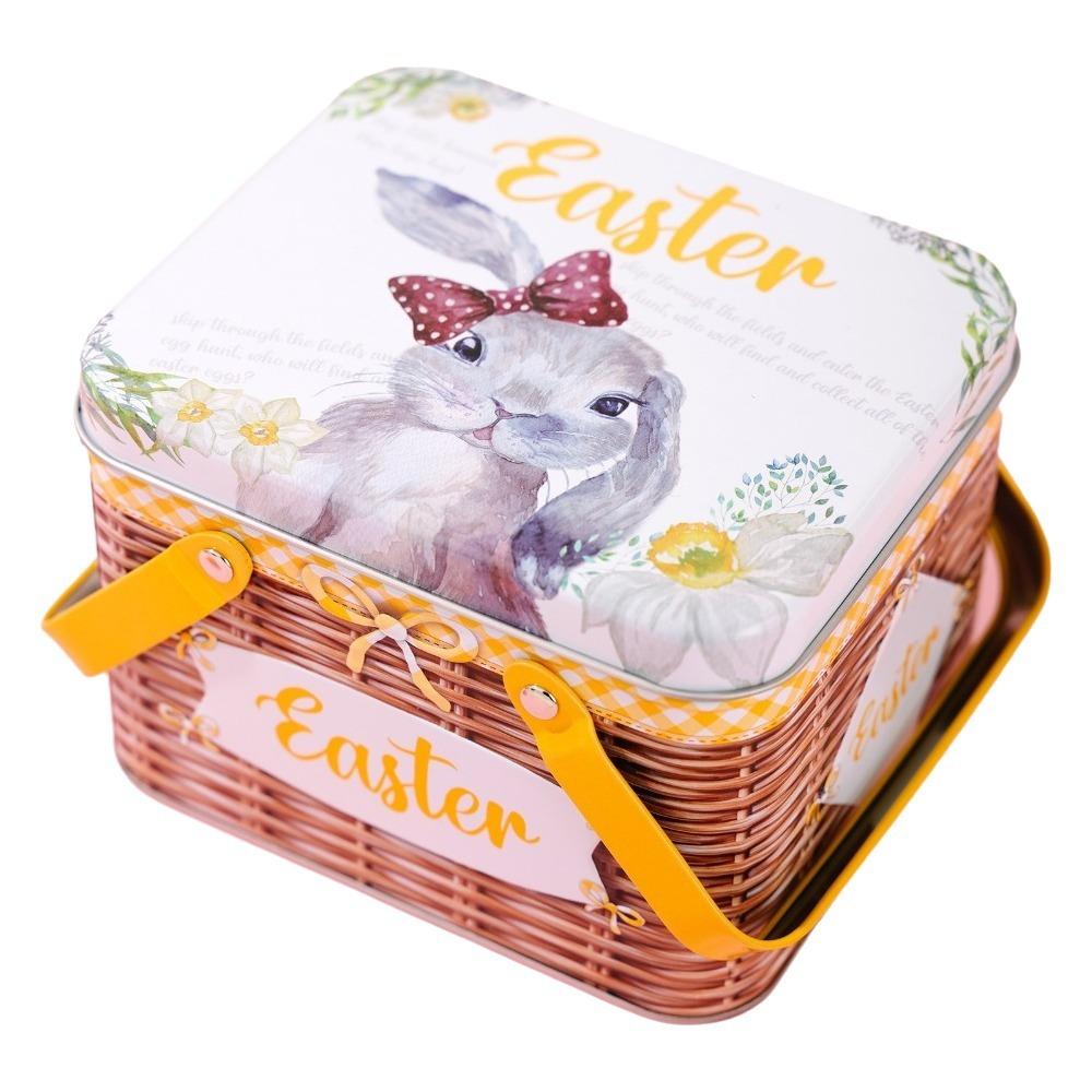 

Large Easter Gift Boxes Sealing Bunny Pattern Easter Boxes Practical Snack Storage Box Holiday Style E
