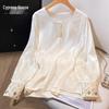 Women's New Chinese Style Round Neck Long Sleeve Commuter Shirt