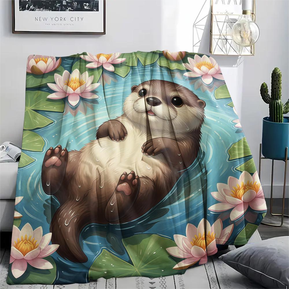 1 Stück Flanelldecke mit Cartoon-Druck, Hohe Qualität, Bequem für alle Jahreszeiten, Heimdekoration, Wärme und Komfort, Perfekt als Weihnachts- oder Geburtstagsgeschenk