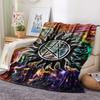 1Pc Pentagram Supernatural Print Flannel Blanket, High Quality Comfortable for All Seasons, Home Decor, Warmth and Comfort, Perfect for Gifts