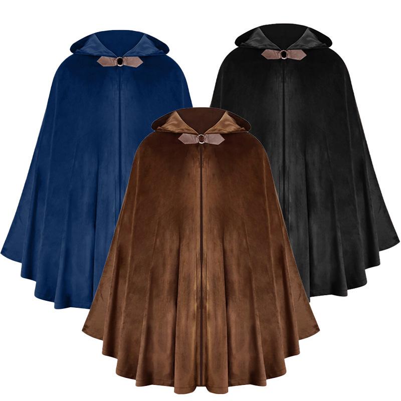 2025 Men's Halloween Hooded Cloak - Vampire, Pirate, Ranger Costume