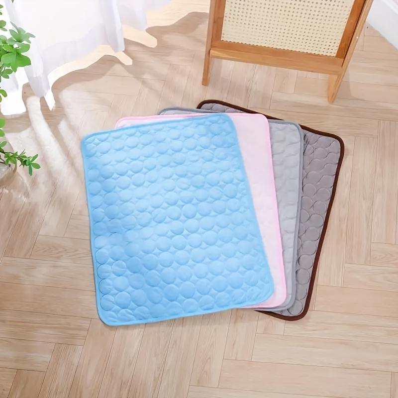 1pc Pet Cooling Pad Ice-Sliky Breathable Polyester Summer Fall Pet Sofa Cushion Cooling Mat Pet Accessories for All Dog Size Dog
