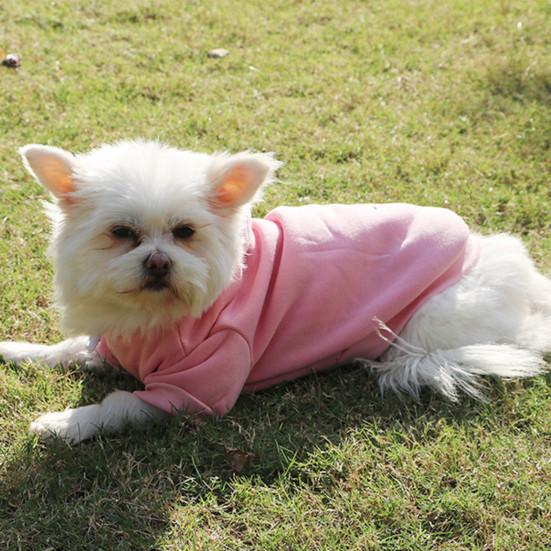 Pet Sweatshirt Solid Color Keep Warmth Soft Texture Fashion Pet Hoodie Costume